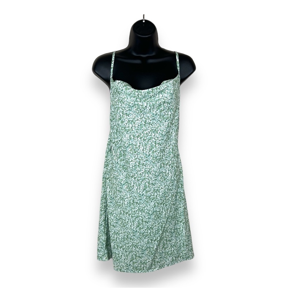 Size 6 Shein Green White Sleeveless Dress Shelf Cottagecore